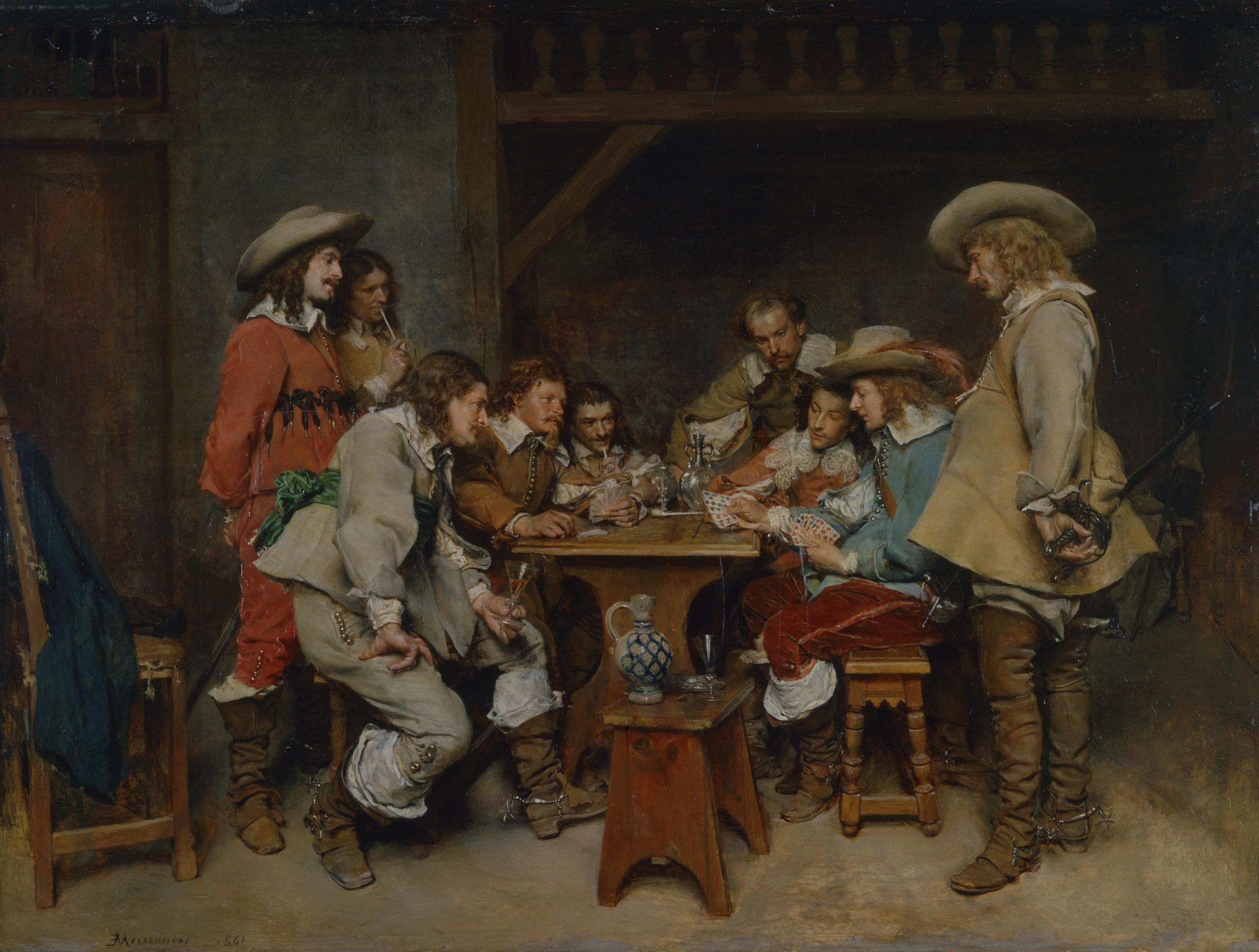 Innocents et tricheurs aux cartes - Ernest Meissonier