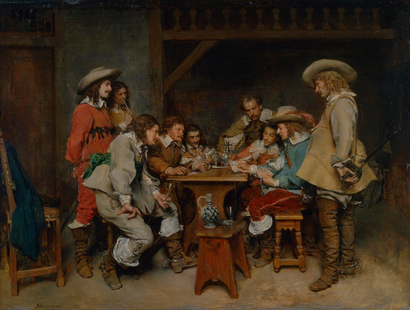 Innocents et tricheurs aux cartes - Ernest Meissonier