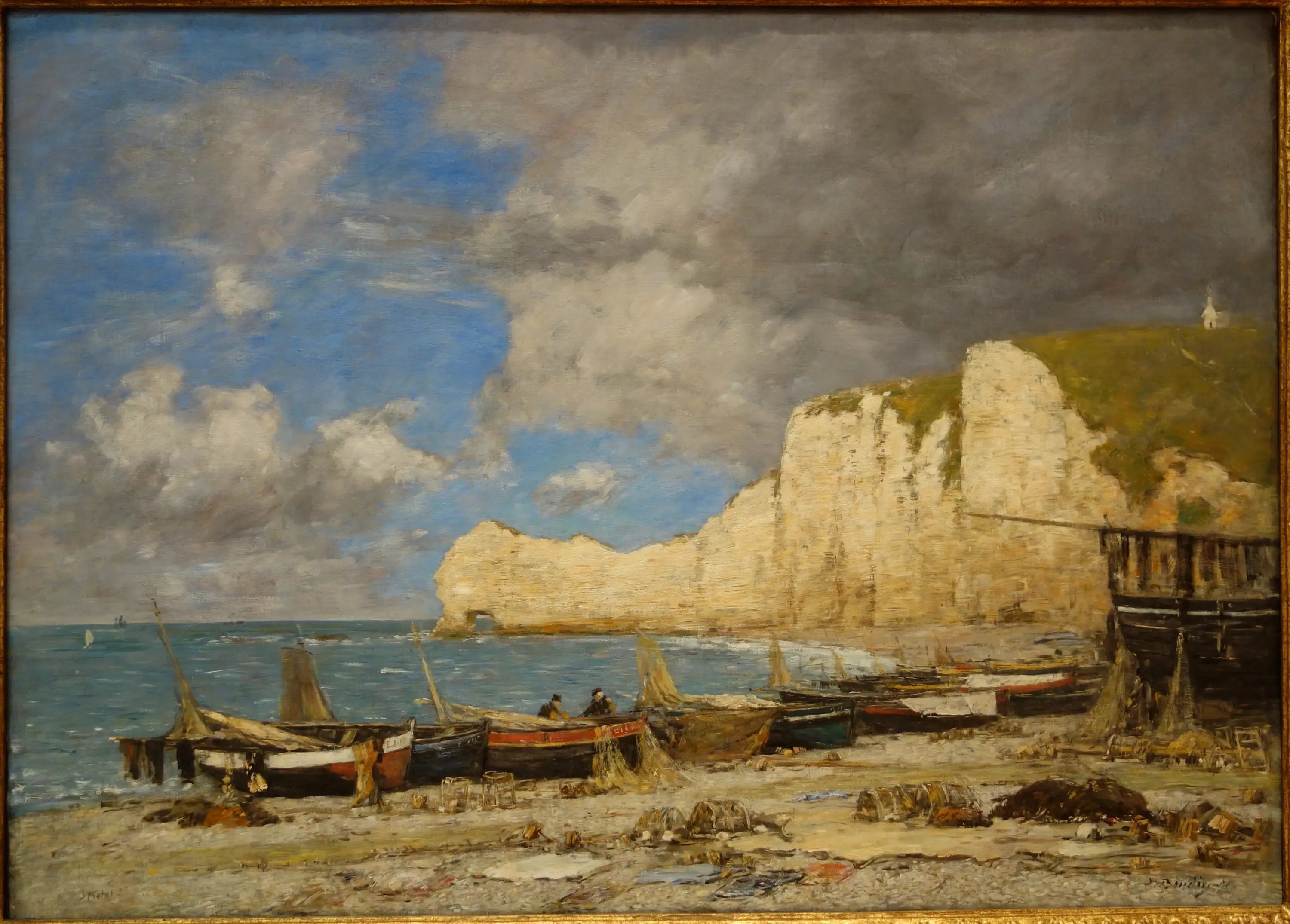 Reproduction du tableau « Étretat - Eugène Boudin » par Alpha Reproduction en peinture à l’huile