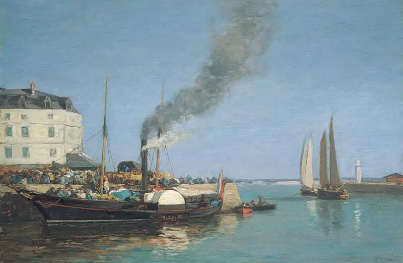 Reproduction du tableau « Honfleur, la jetée - Eugène Boudin » par Alpha Reproduction en peinture à l’huile
