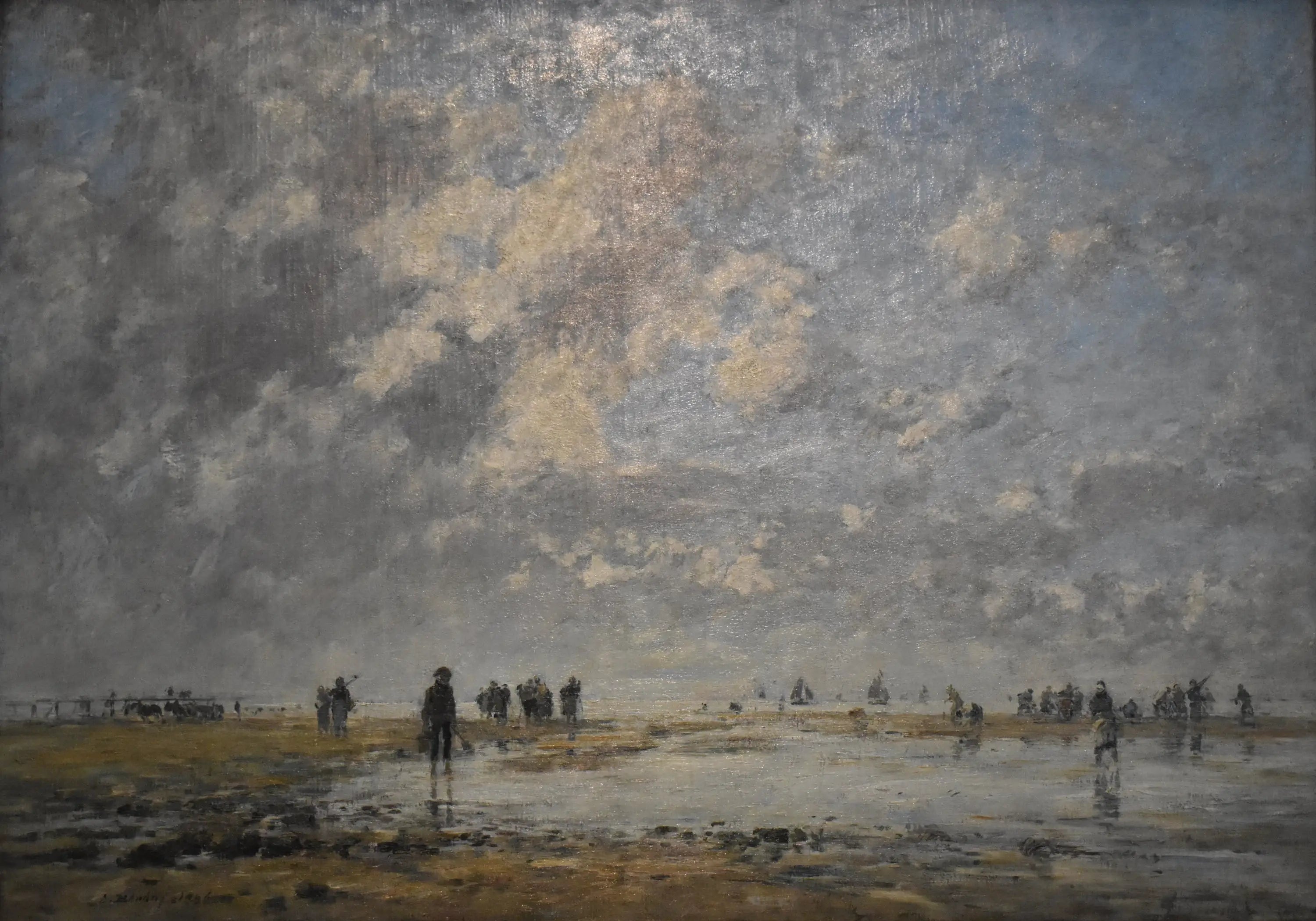 Reproduction du tableau « Marée basse à Étaples - Eugène Boudin » par Alpha Reproduction en peinture à l’huile