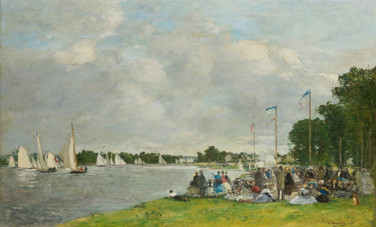 Reproduction du tableau « Les régates d’Argenteuil - Eugène Boudin » par Alpha Reproduction en peinture à l’huile