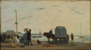 På stranden i Trouville - Eugène Boudin