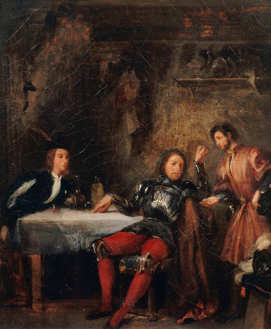 Reproduction du tableau « Quentin Durward et le balafré - Eugène Delacroix » par Alpha Reproduction en peinture à l’huile