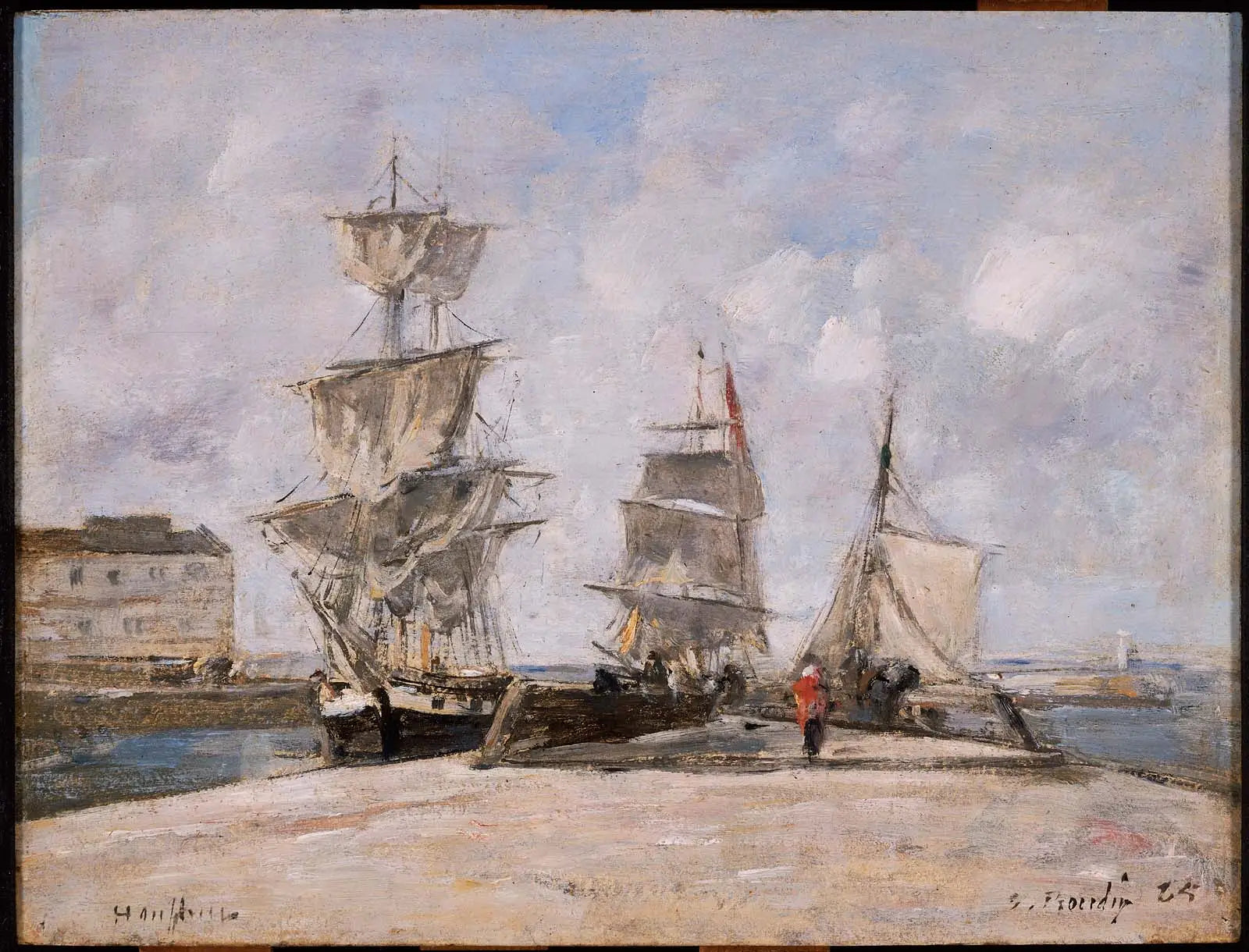 Reproduction du tableau « Port de Honfleur - Eugène Boudin » par Alpha Reproduction en peinture à l’huile