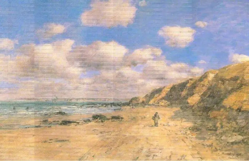 En strand nær Trouville - Eugène Boudin