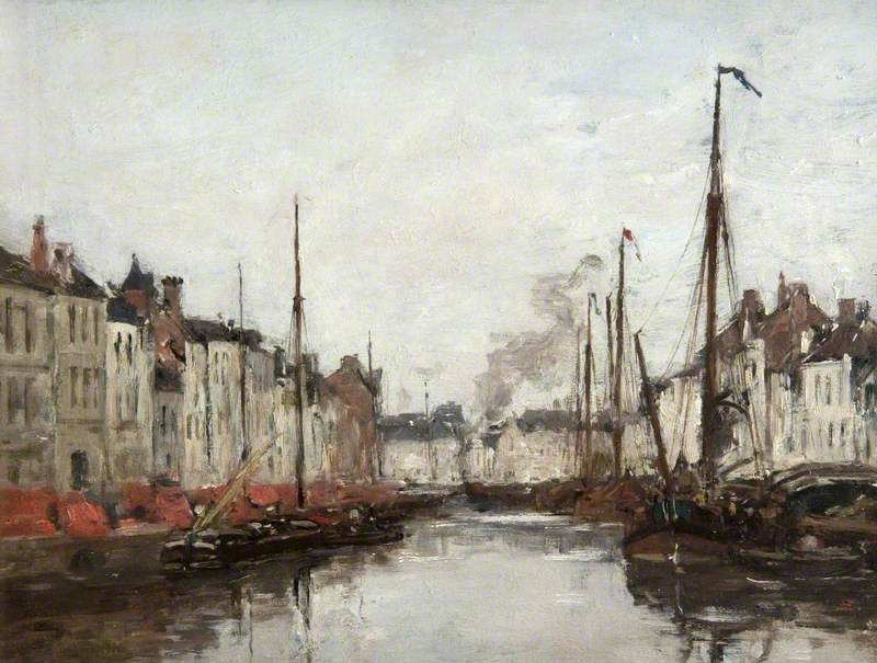 Reproduction du tableau « Un canal hollandais - Eugène Boudin » par Alpha Reproduction en peinture à l’huile