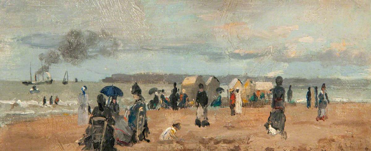 Reproduction du tableau « Sur la plage - Eugène Boudin » par Alpha Reproduction en peinture à l’huile
