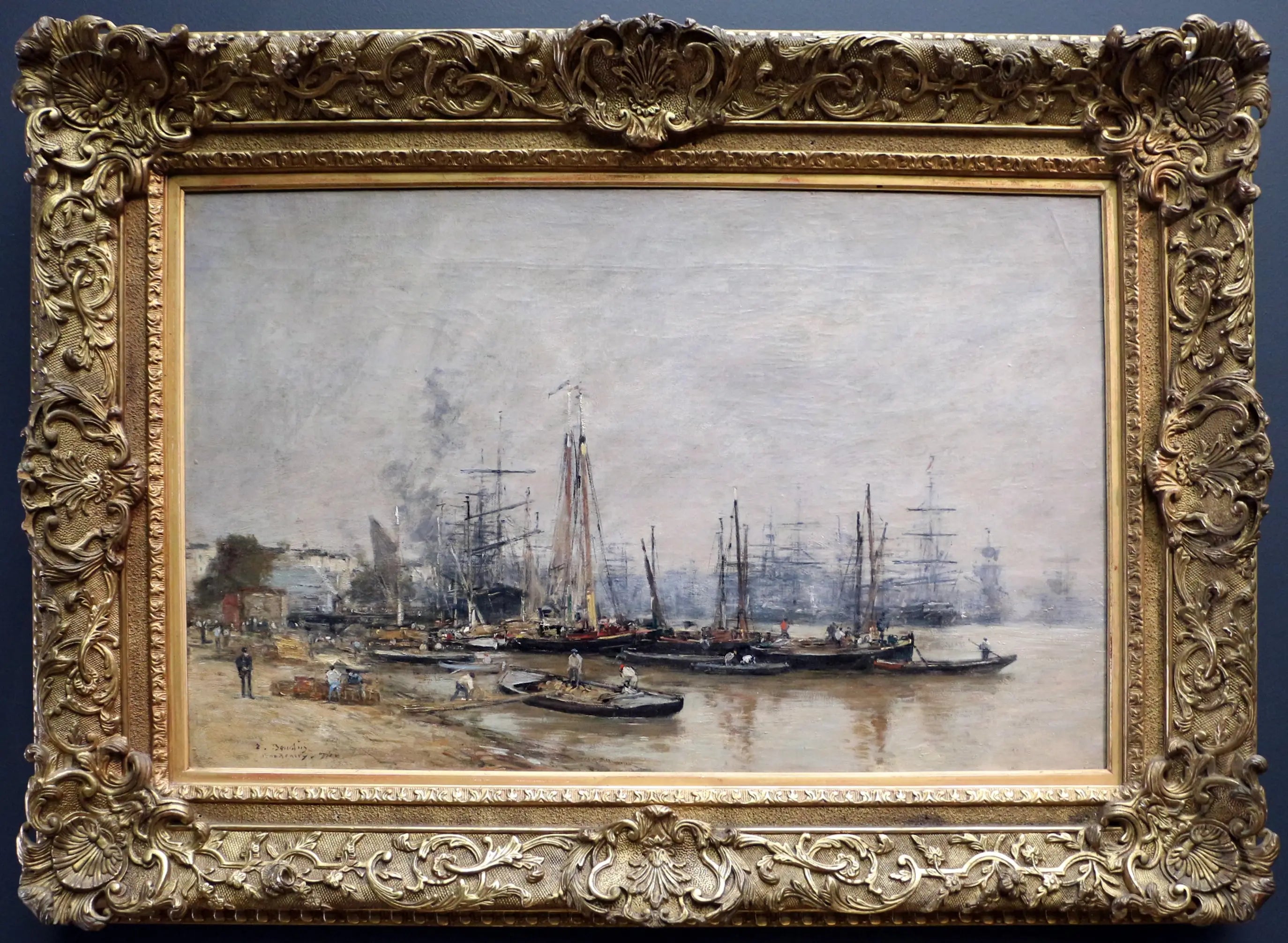 Reproduction du tableau « port de Bordeaux - Eugène Boudin » par Alpha Reproduction en peinture à l’huile