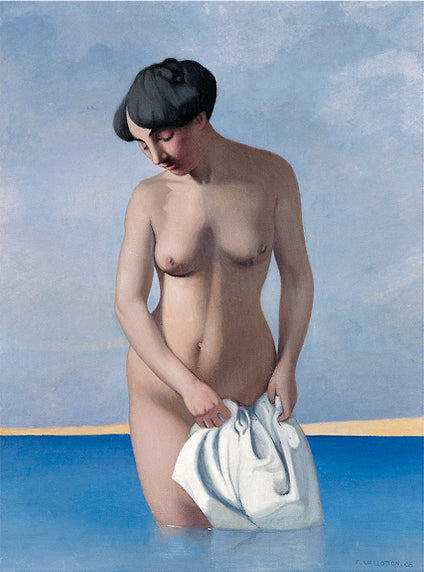 Baigneuse de visage, fond gris - Félix Vallotton