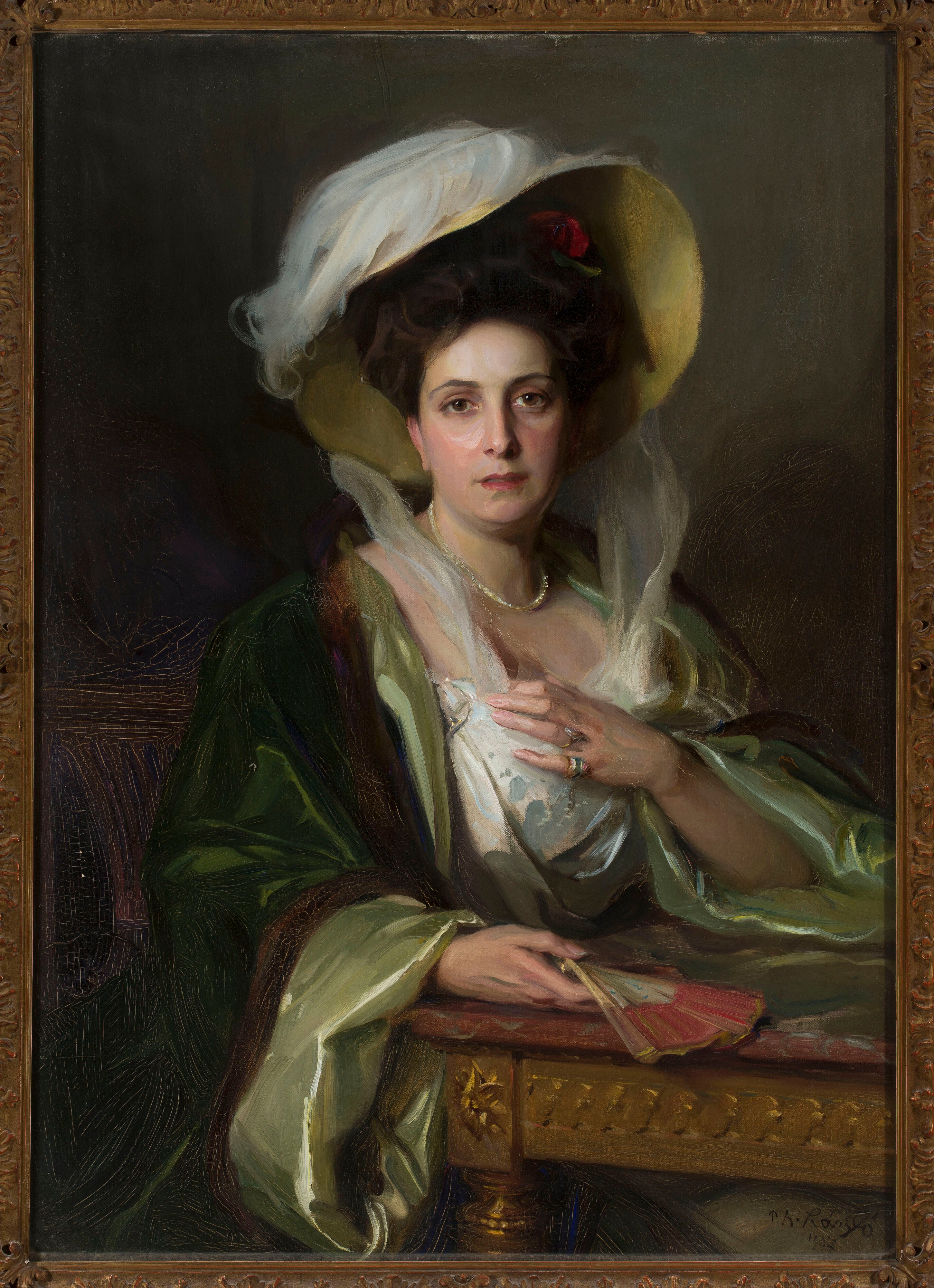 Portrait d'une dame portant un grand chapeau - Philip de László