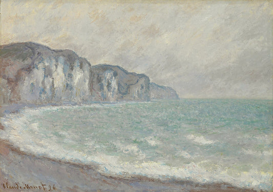 Klipper ved Pourville, grått vær (1896)