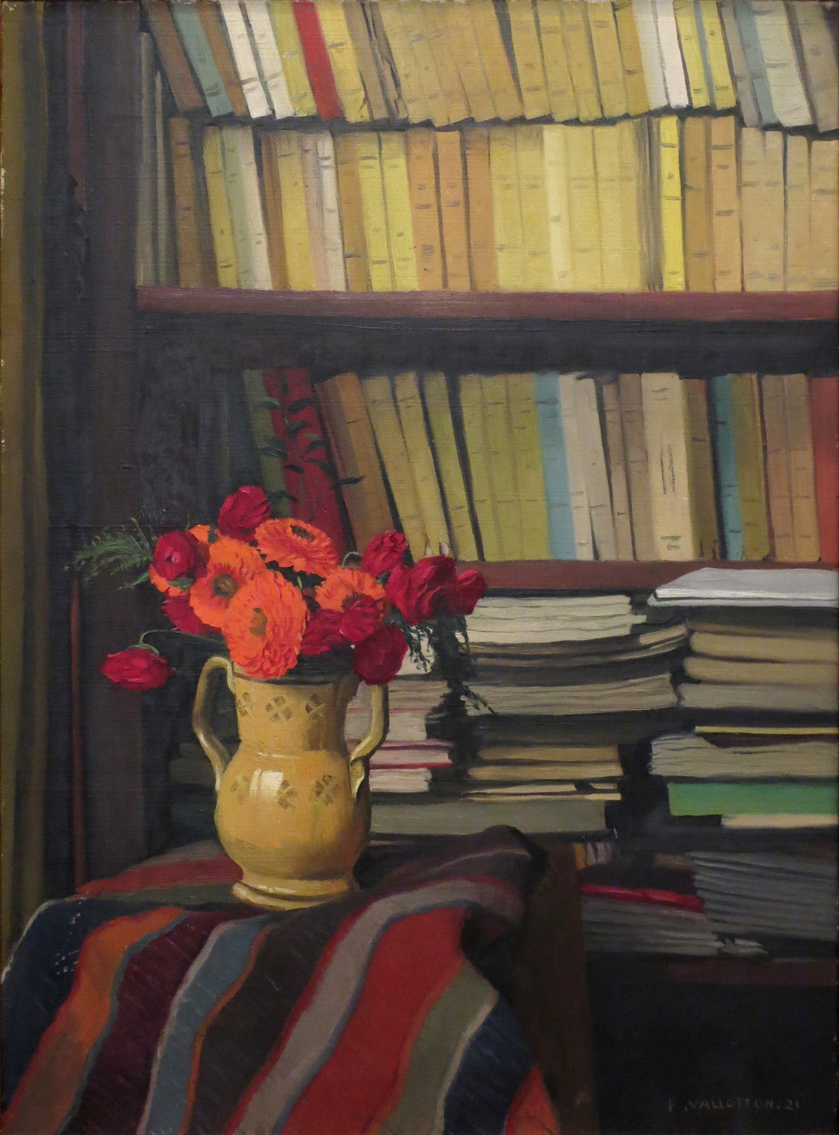 La Bibliothèque (nature morte) - Félix Vallotton