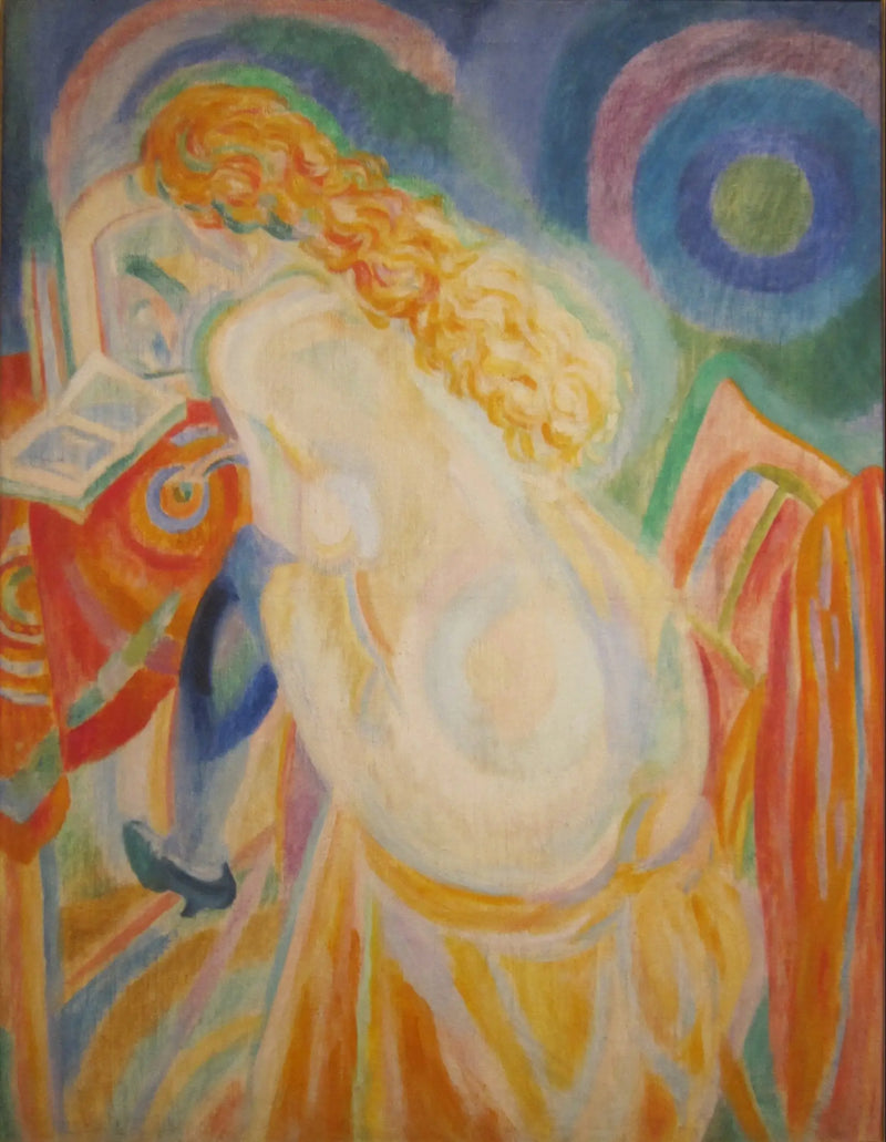 Naken kvinne som leser - Robert Delaunay