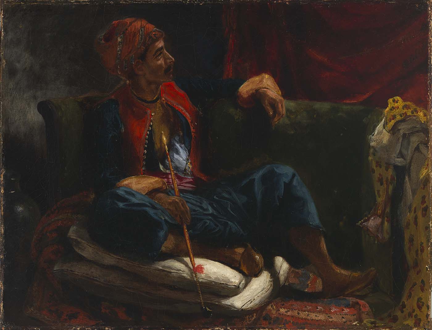 Reproduction du tableau « Le fumeur - Eugène Delacroix » par Alpha Reproduction en peinture à l’huile