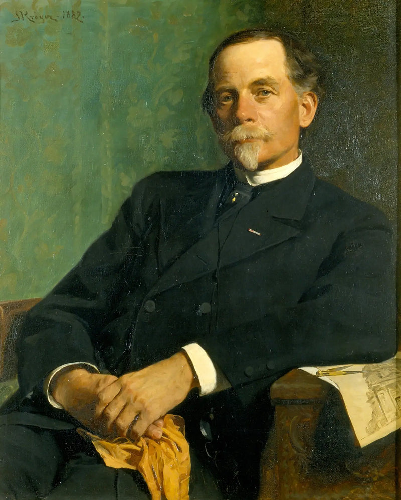 Arkitekt, professor F. Meldahl sittende - Peder Severin Krøyer