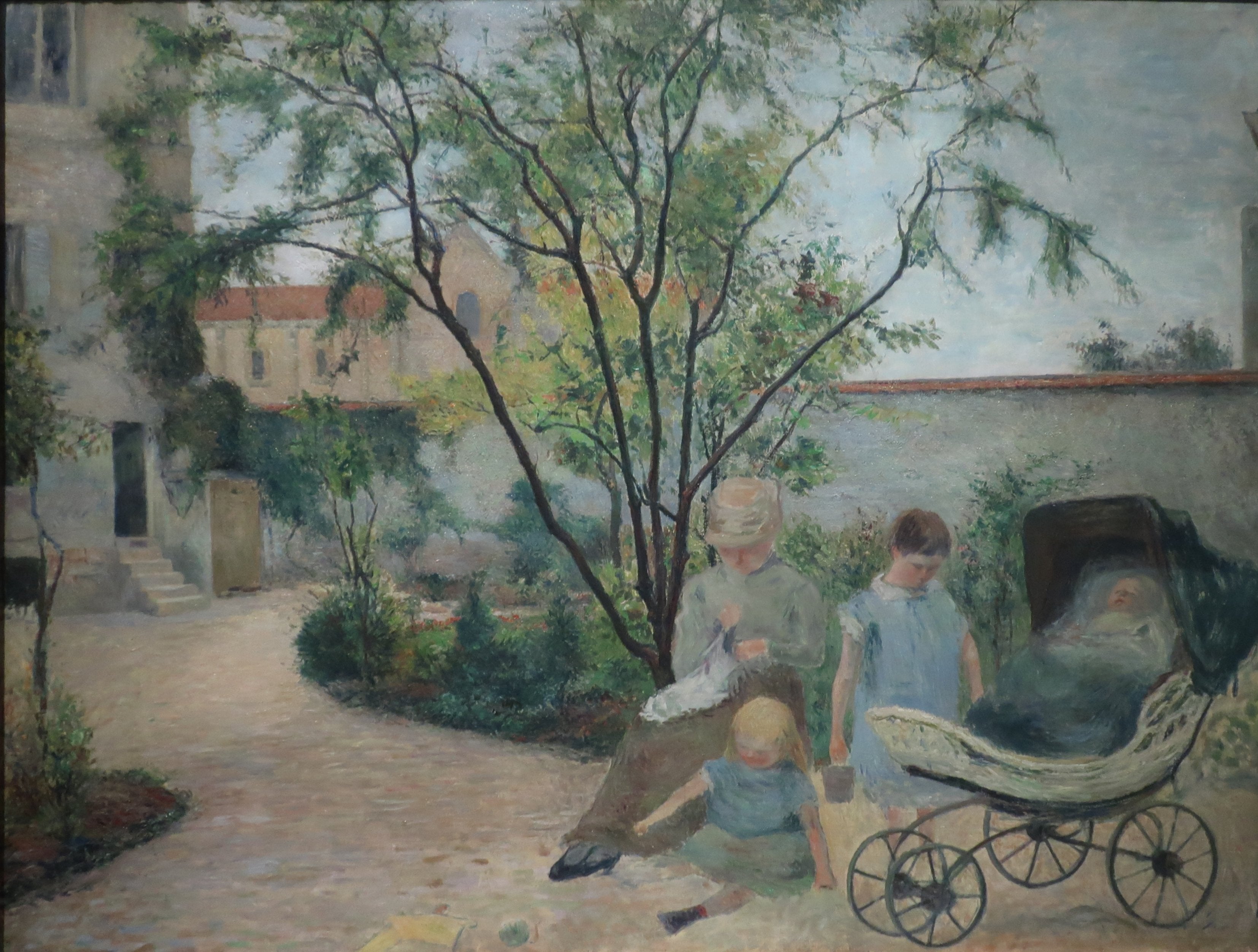 Malerens familie i hagen, rue Carcel - Paul Gauguin