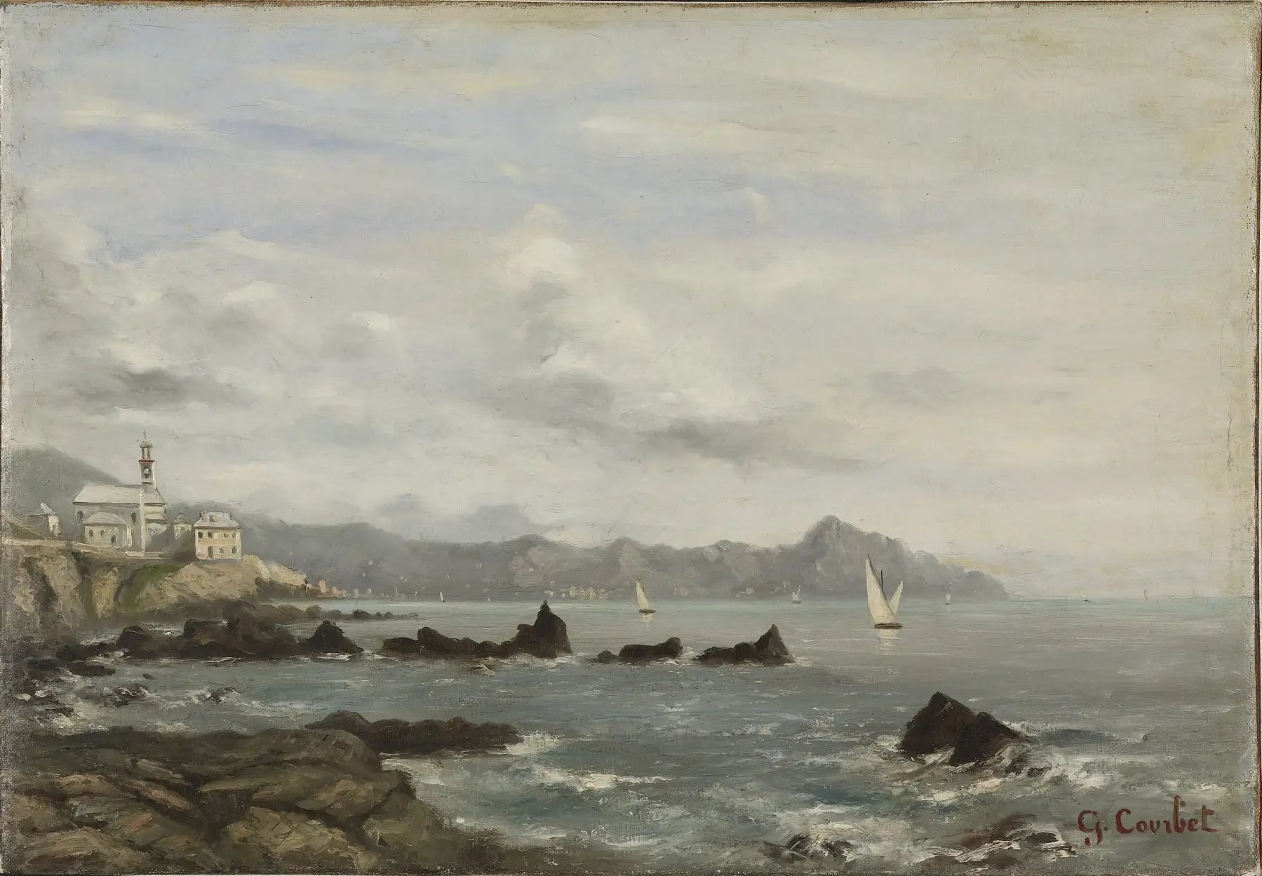 Vue sur le lac Léman - Gustave Courbet - Alpha Reproduction