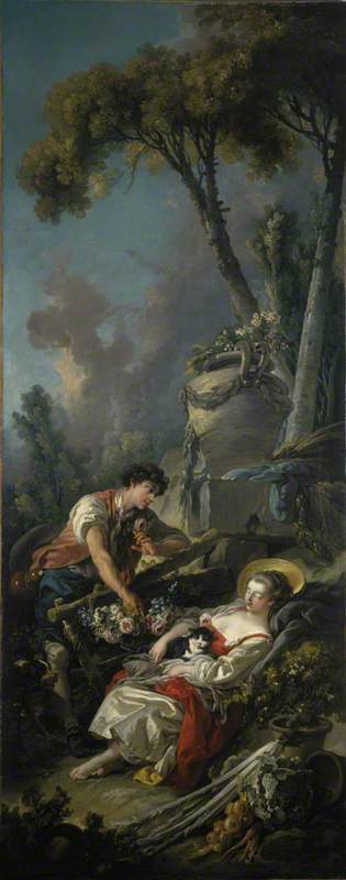 Une scène pastorale («La Jardinière Endormie») - François Boucher