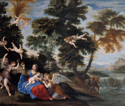 Le Repos pendant la fuite en Égypte - Francesco Albani
