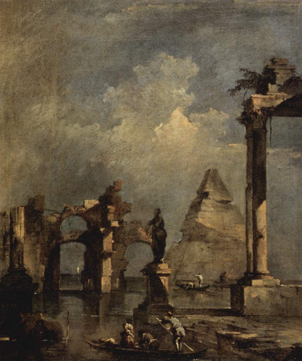 Capriccio avec pyramide - Francesco Guardi