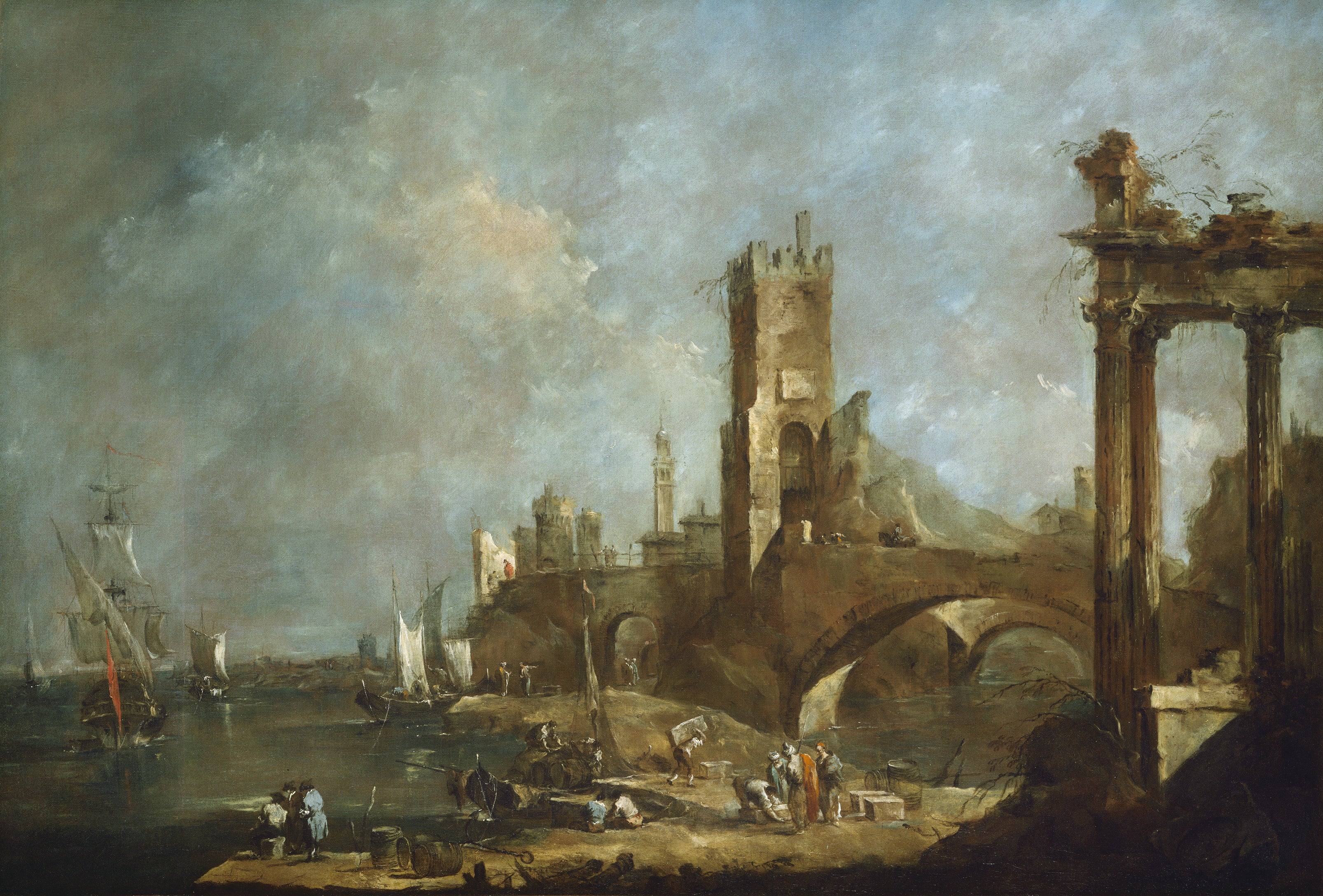 Capriccio d'un port - Francesco Guardi