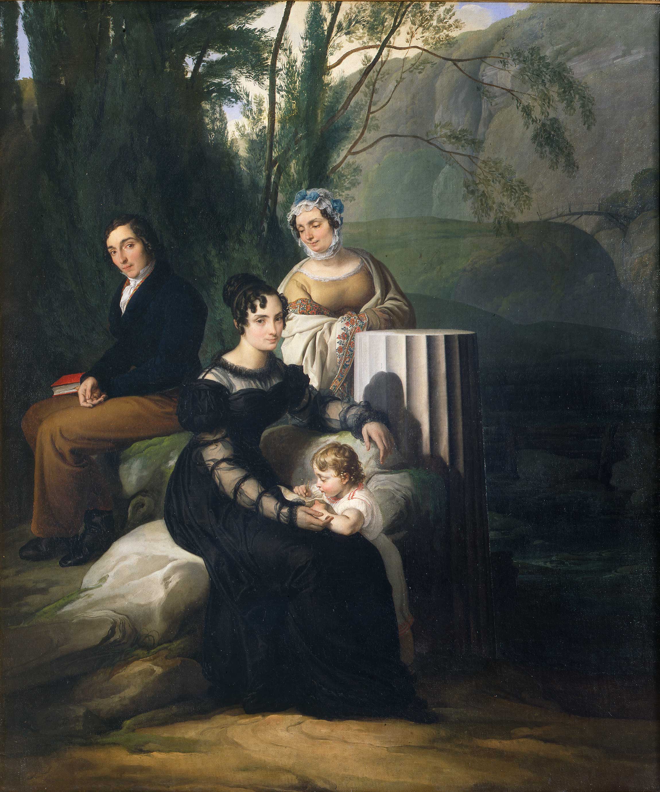 Portrait de groupe de la famille Borri Stampa - Francesco Hayez