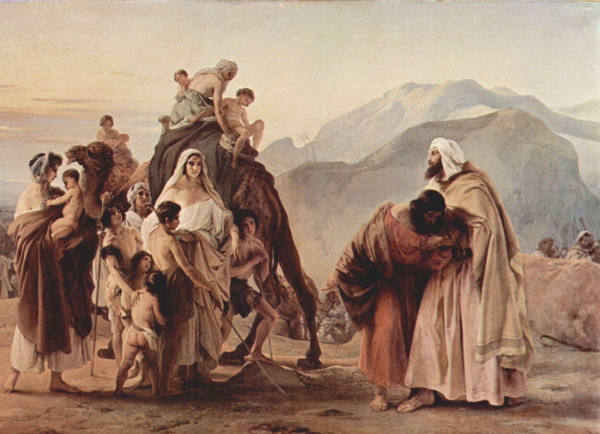 Rencontre entre Esaù et Giacobbe - Francesco Hayez