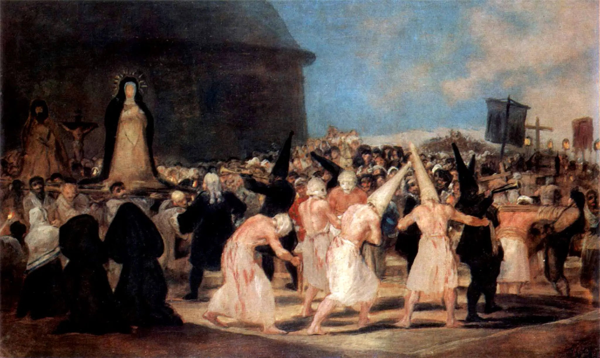 Reproduction du tableau « Procession de flagellants - Francisco de Goya » par Alpha Reproduction en peinture à l’huile