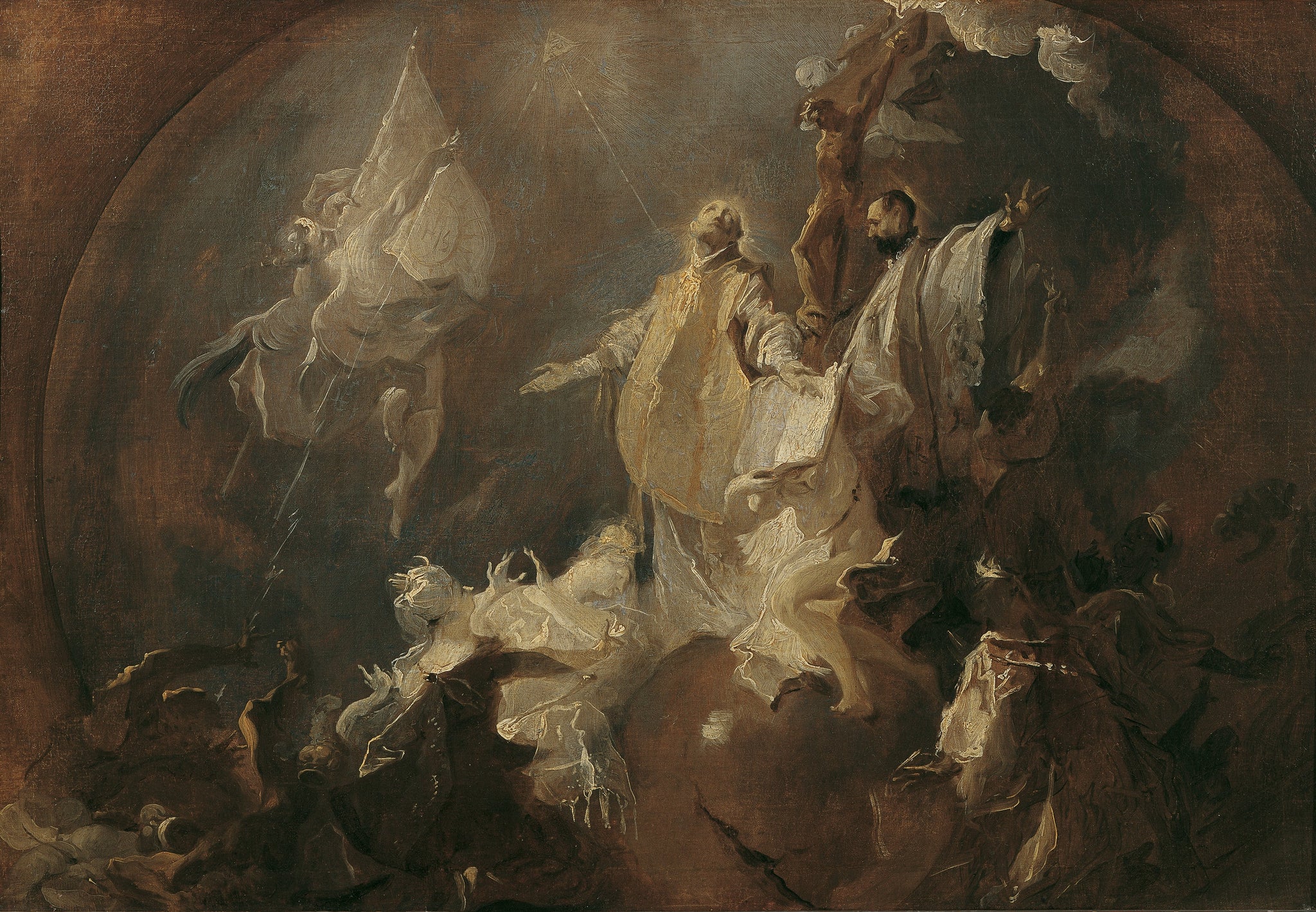 Allegorie auf die Weltmission des Jesuitenordens - Franz Anton Maulbertsch image 1 reproduction de peinture à l’huile