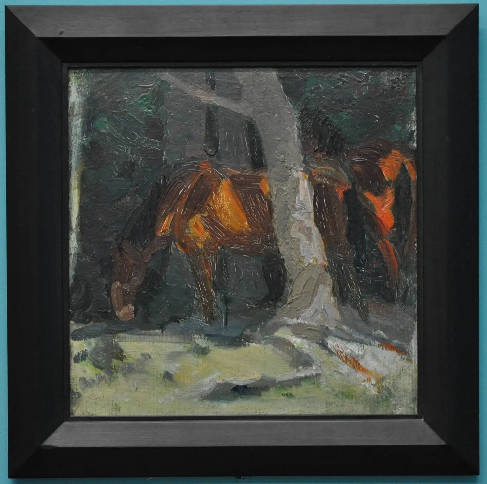 Reproduction du tableau « Étude sur les petits chevaux I - Franz Marc » par Alpha Reproduction en peinture à l’huile