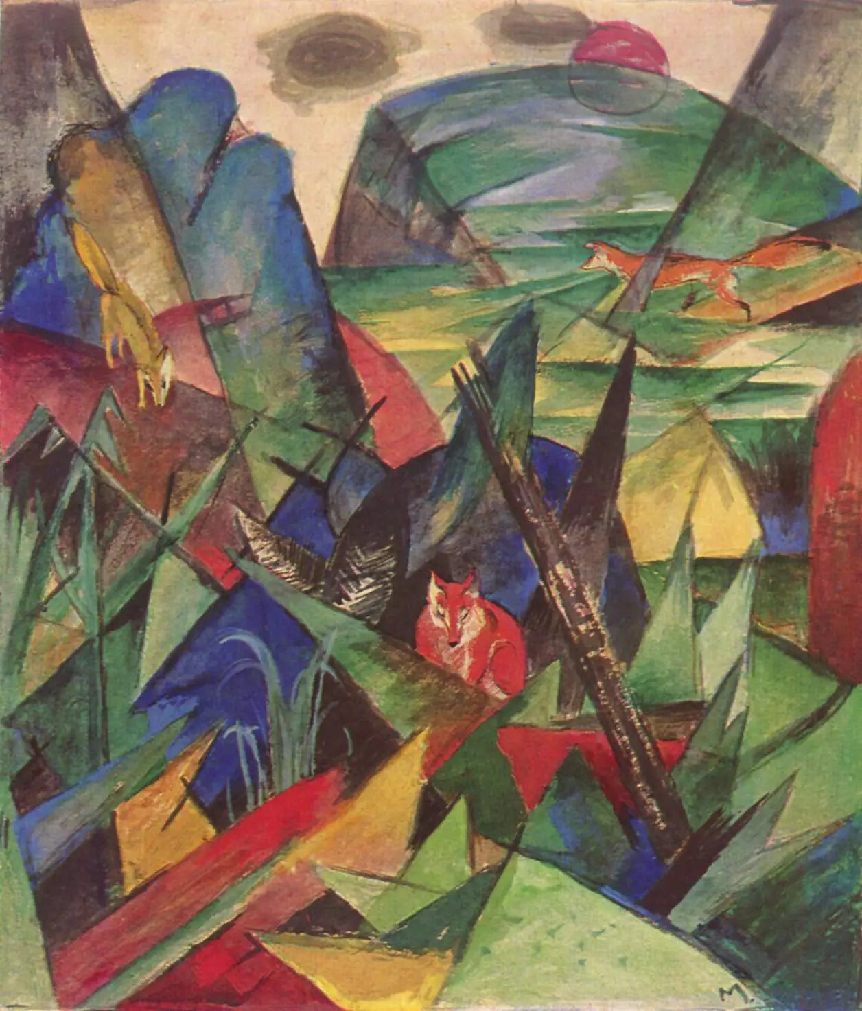Reproduction du tableau « Renards - Franz Marc » par Alpha Reproduction en peinture à l’huile