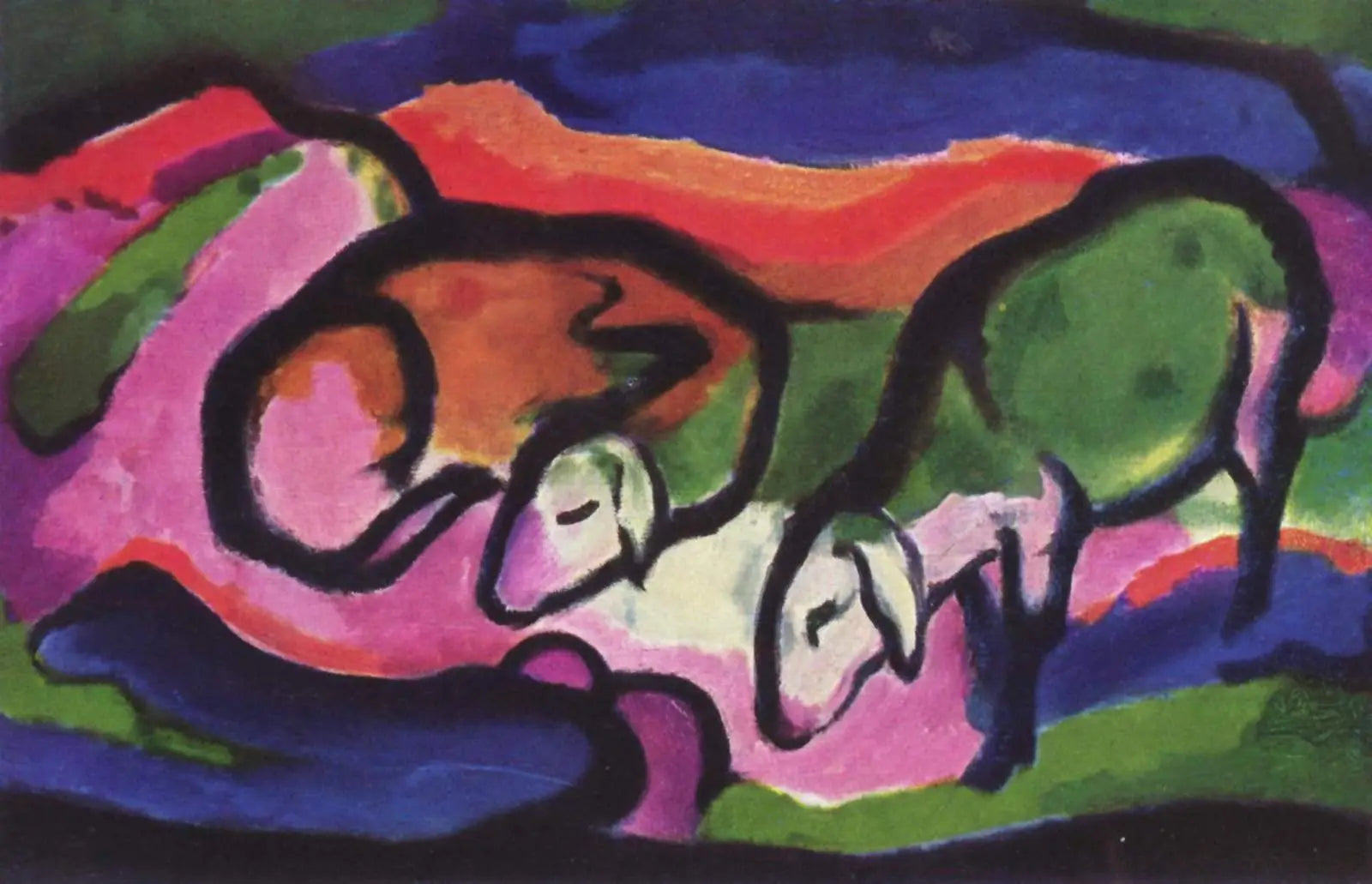 Reproduction du tableau « Mouton - Franz Marc » par Alpha Reproduction en peinture à l’huile