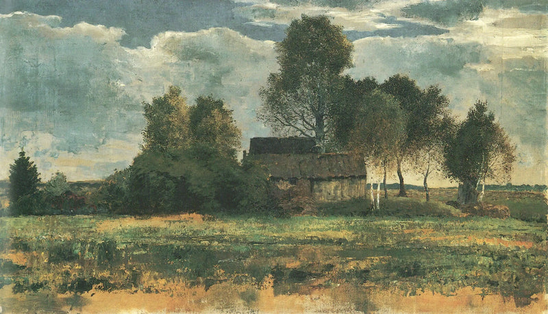 Hytter i lyngen i Dachau - Franz Marc