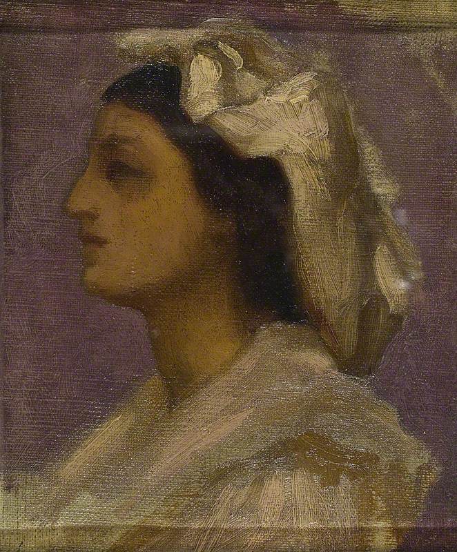 Tête d'une jeune fille italienne (profil) - Frederic Leighton