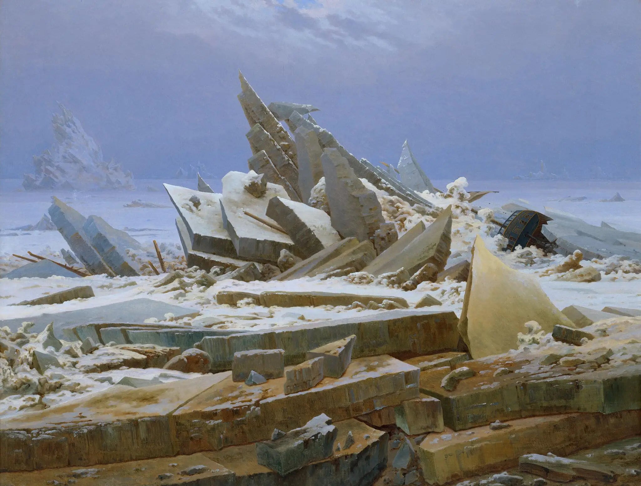 Reproduction du tableau « La Mer de glace - Caspar David Friedrich » par Alpha Reproduction en peinture à l’huile