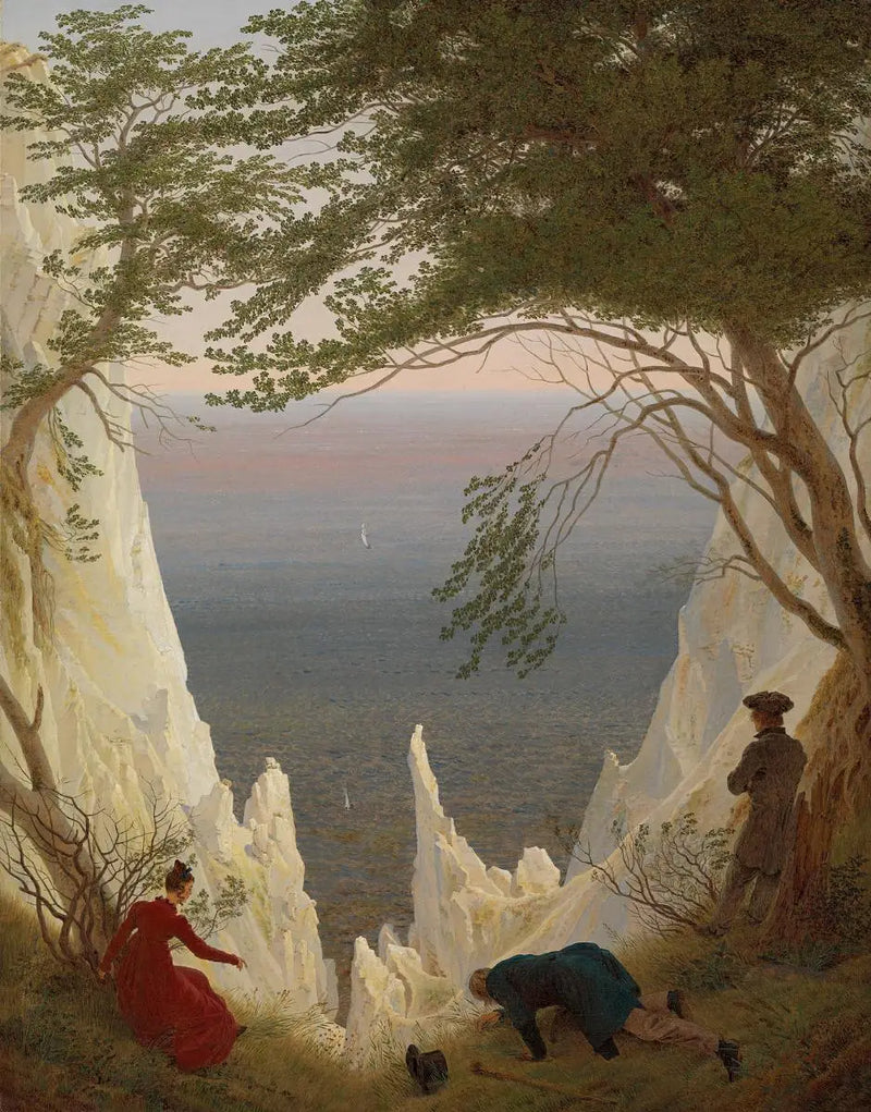Kalksteinsklipper på øya Rügen - Caspar David Friedrich