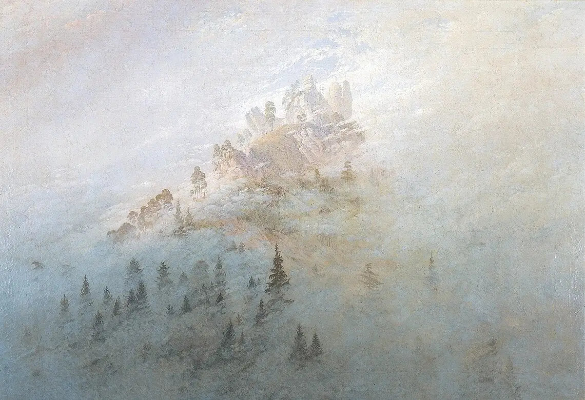 Reproduction du tableau « Brume matinale dans les montagnes - Caspar David Friedrich » par Alpha Reproduction en peinture à l’huile