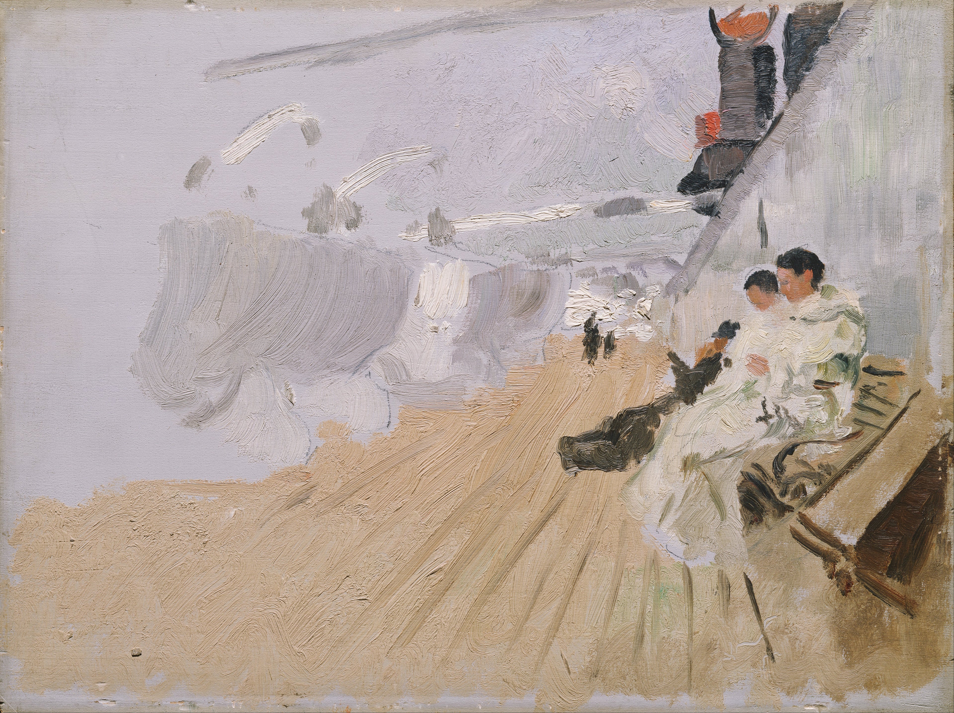 Moines sur le pont - Frits Thaulow