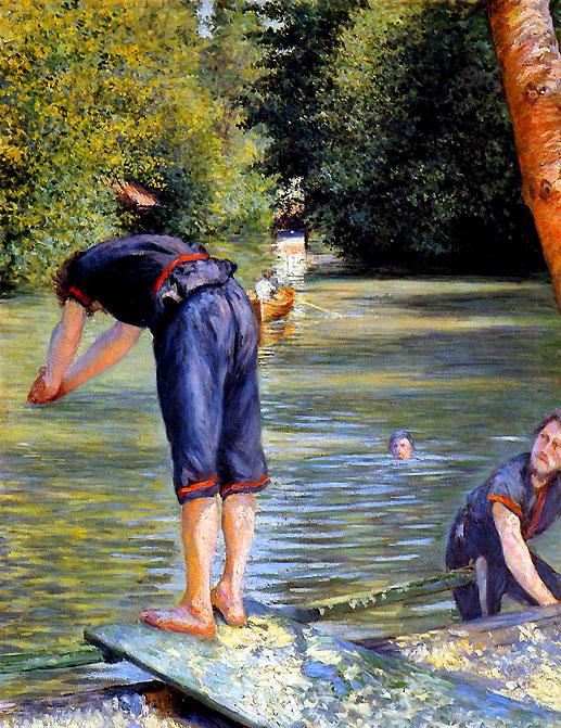 Reproduction du tableau « Baigneur s'apprêtant à plonger - Gustave Caillebotte » par Alpha Reproduction en peinture à l’huile