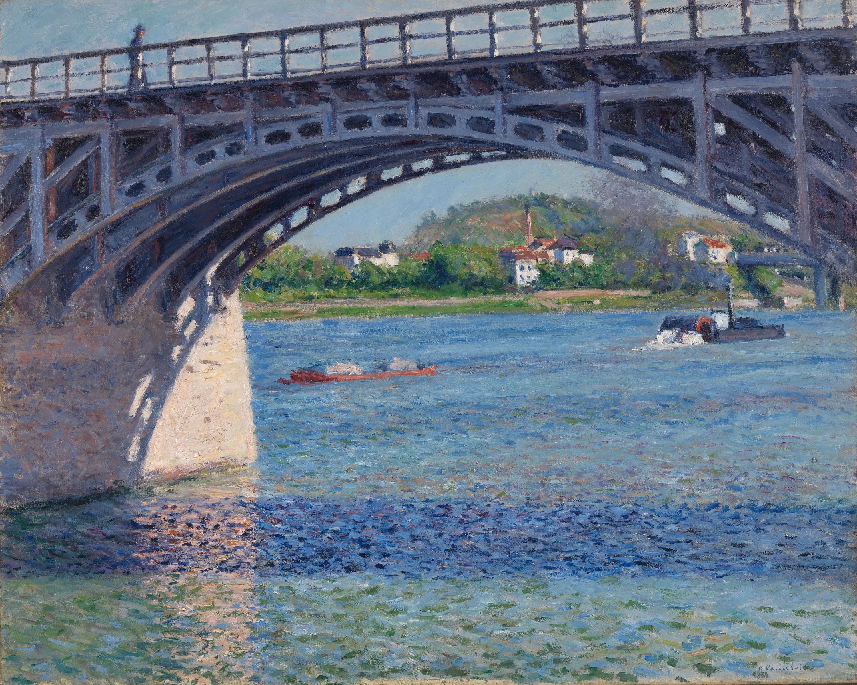 Reproduction du tableau « Le pont d'Argenteuil et la Seine - Gustave Caillebotte » par Alpha Reproduction en peinture à l’huile