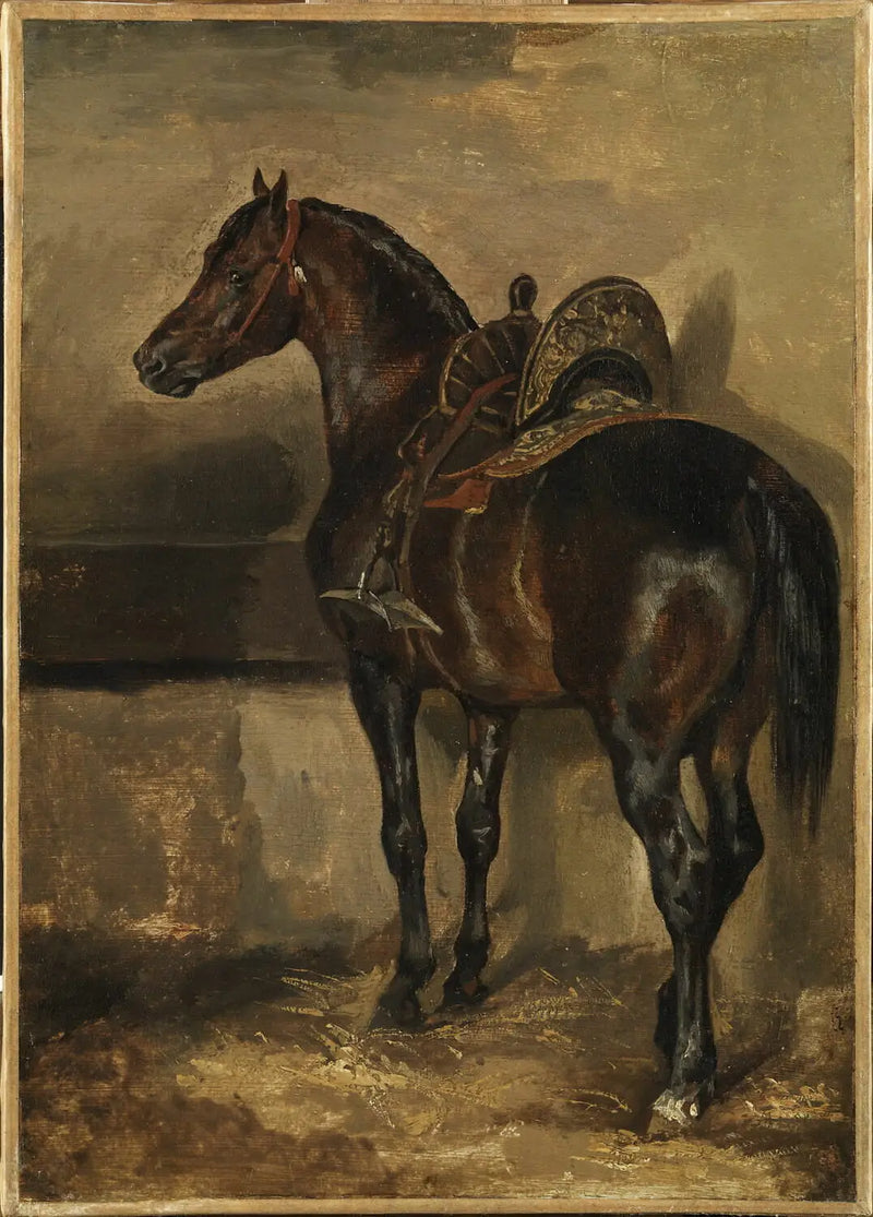 Tyrkisk hest i en stall - Théodore Géricault