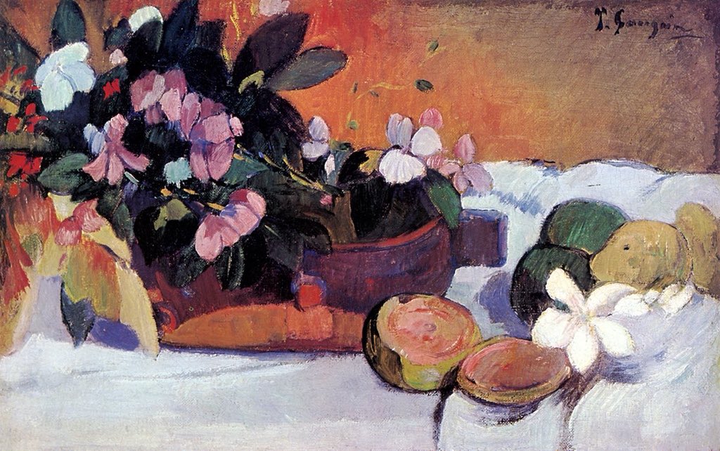 Reproduction du tableau « Fleurs dans une coupe - Paul Gauguin » par Alpha Reproduction en peinture à l’huile