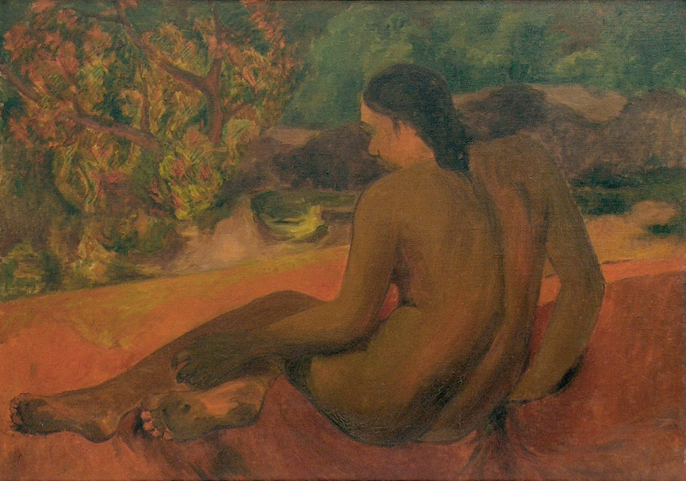 Reproduction du tableau « Femme Tahitienne II - Paul Gauguin » par Alpha Reproduction en peinture à l’huile
