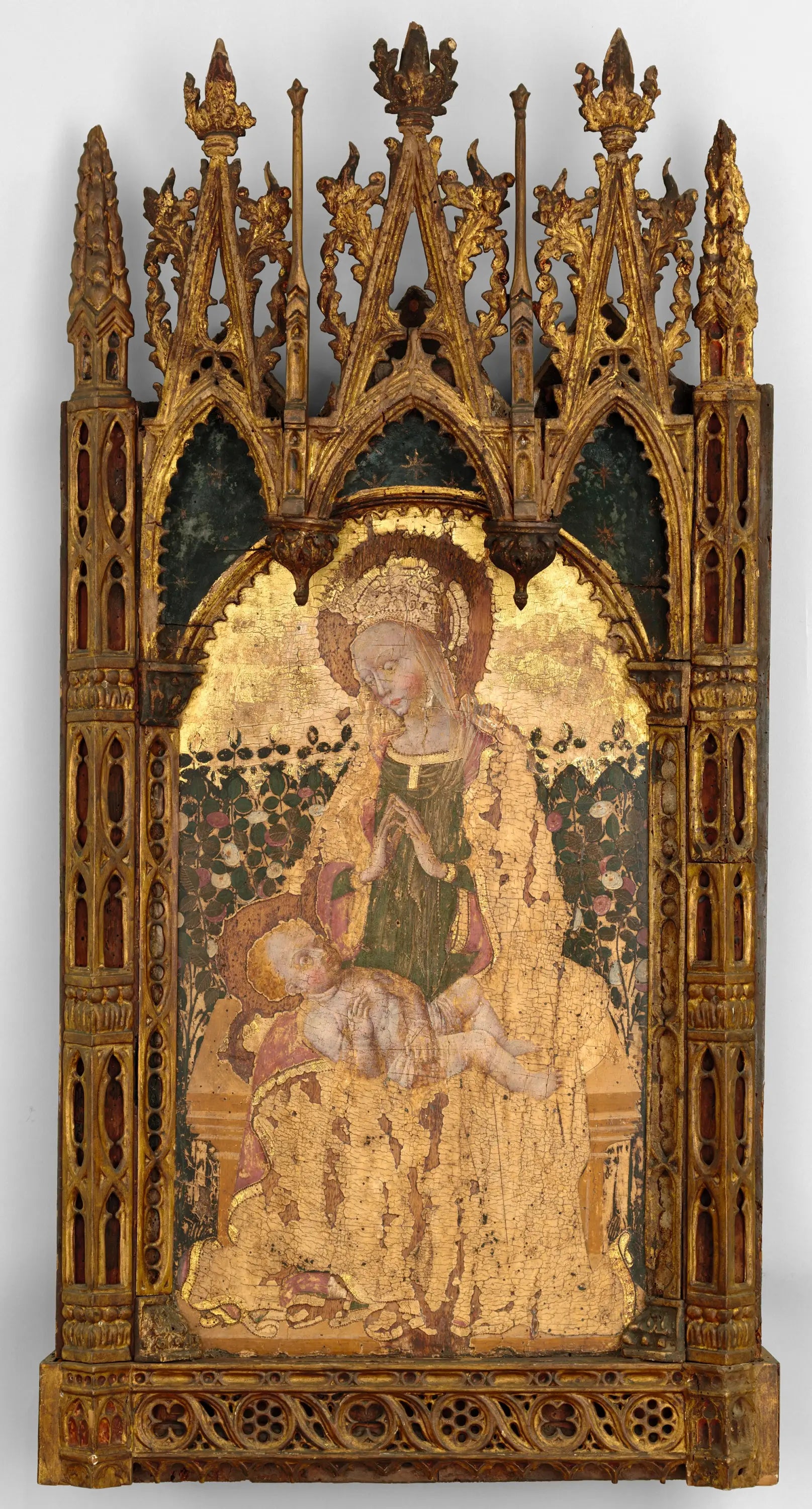 Vierge à l’Enfant devant une haie de rosiers - Gentile da Fabriano - Alpha Reproduction