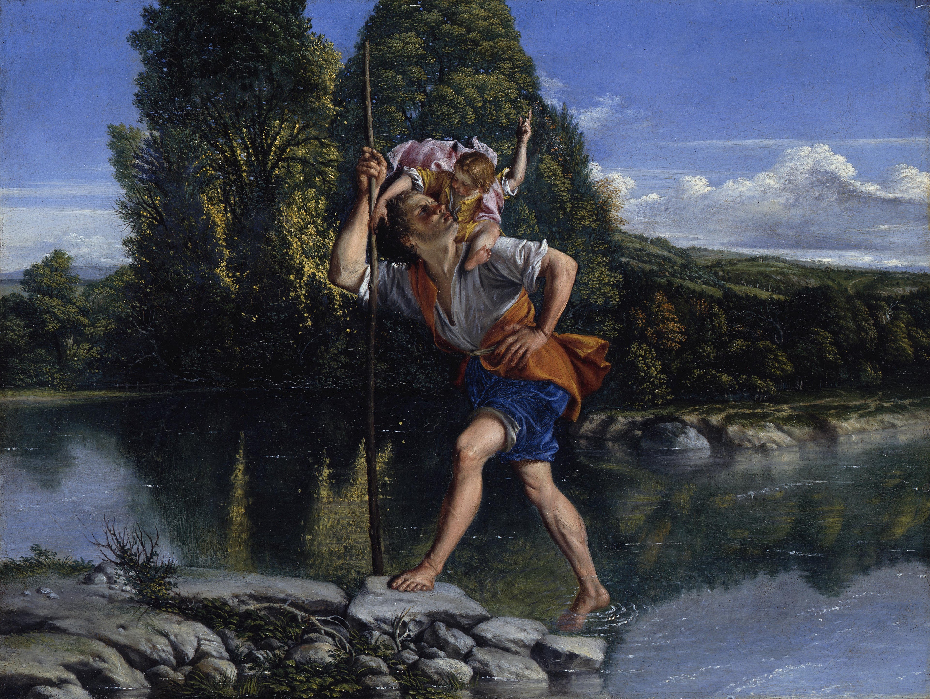 Paysage avec Saint Christophe - Orazio Gentileschi - Alpha Reproduction