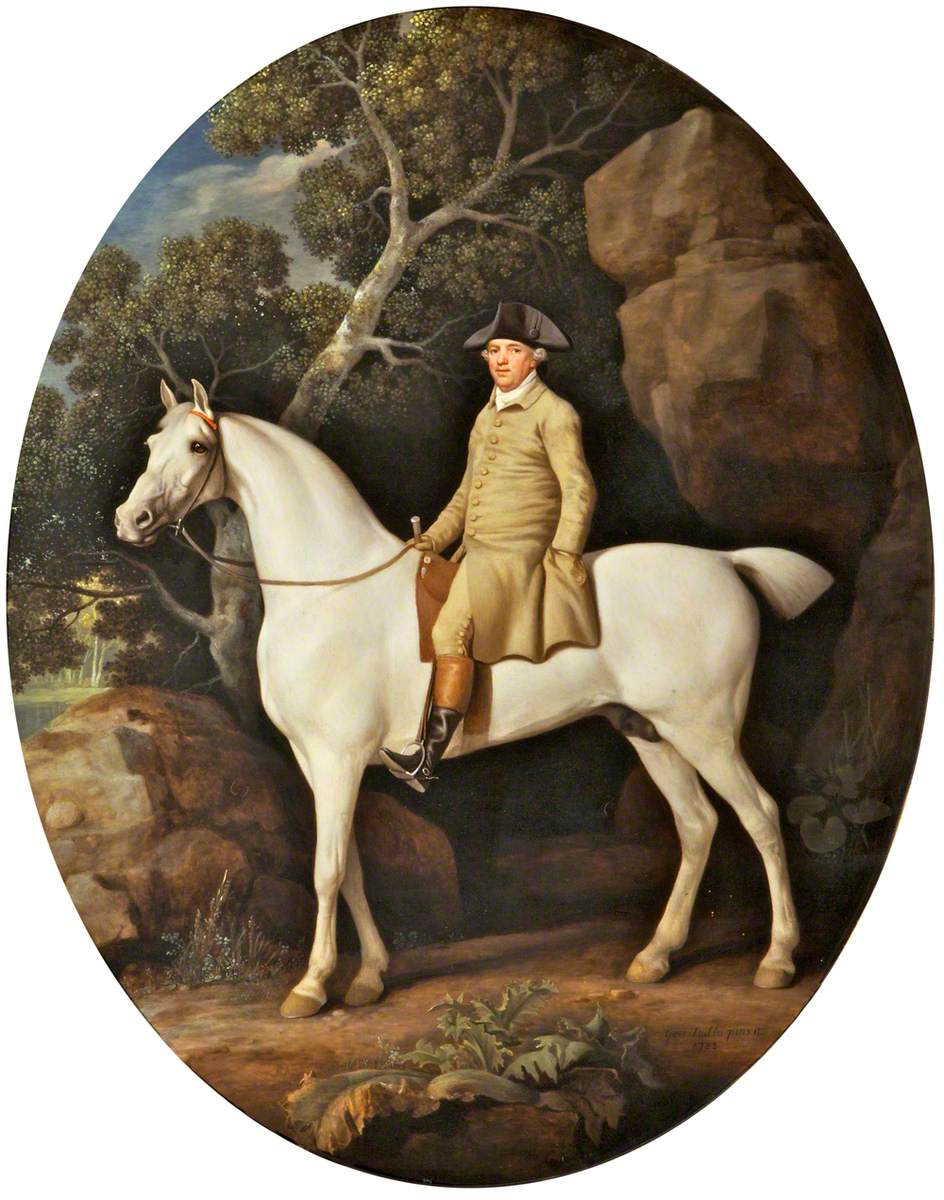 Autoportrait sur un chasseur blanc - George Stubbs