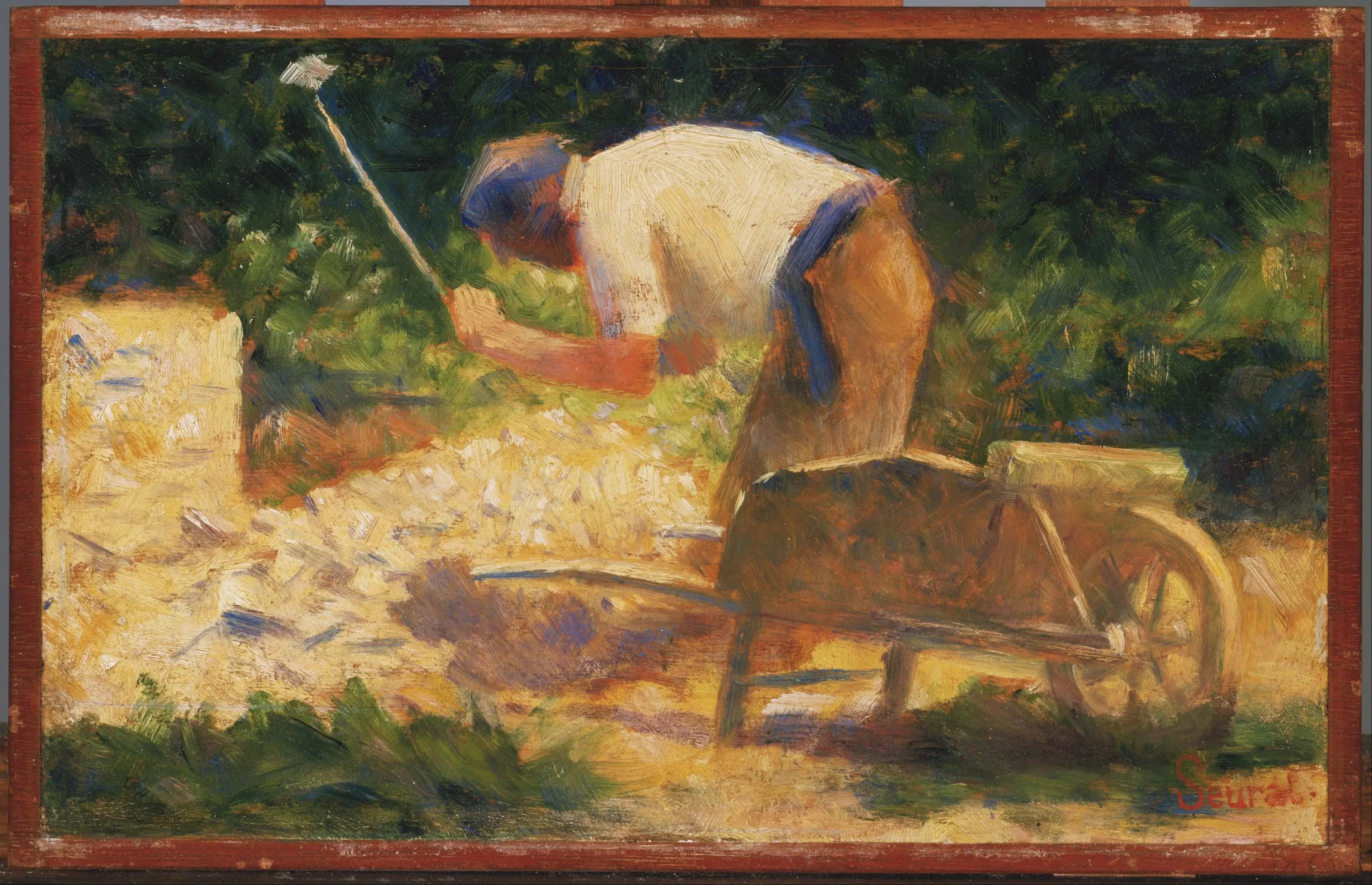 Reproduction du tableau « Le briseur de pierres - Georges Seurat » par Alpha Reproduction en peinture à l’huile