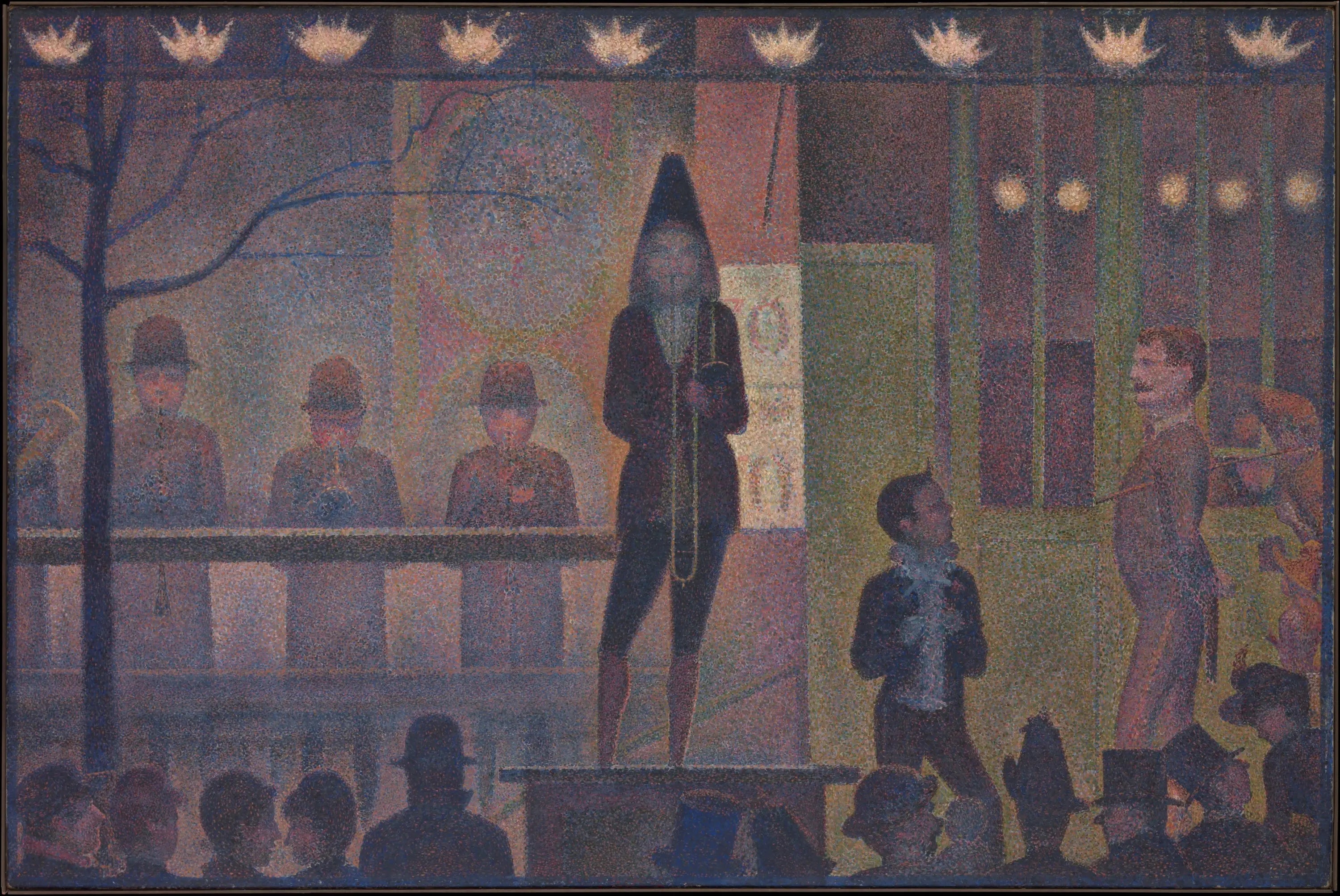 Reproduction du tableau « Parade de cirque - Georges Seurat » par Alpha Reproduction en peinture à l’huile