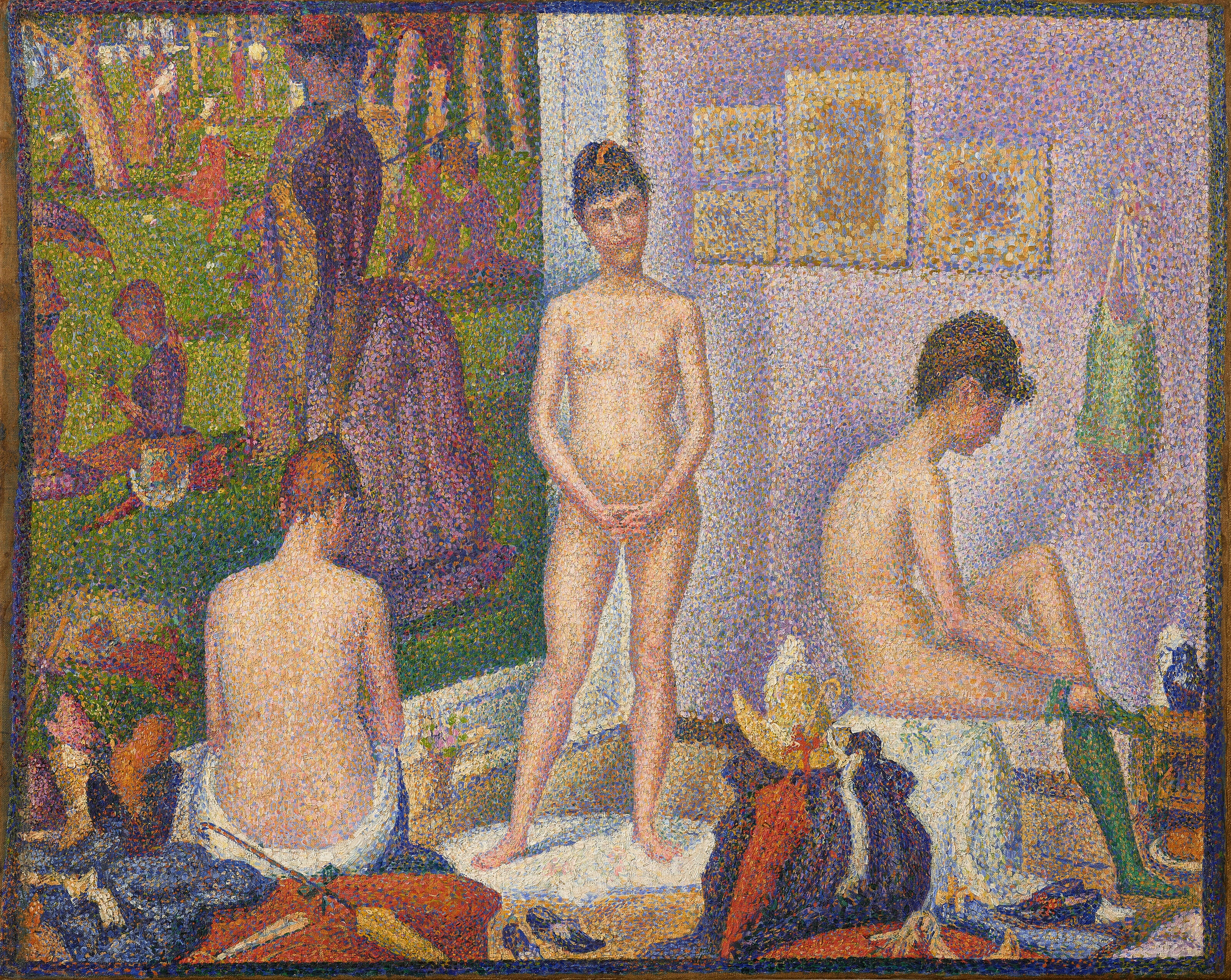 Reproduction du tableau « Les Poseuses - Georges Seurat » par Alpha Reproduction en peinture à l’huile